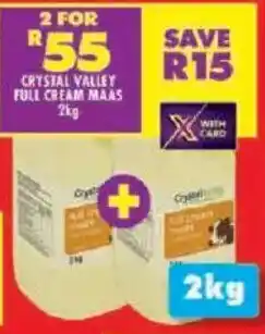 Shoprite Crystal valley full cream maas offer