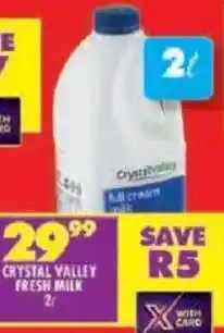 Shoprite Crystal valley fresh milk offer