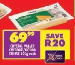 Shoprite Crystal valley cheddar/ gouda cheese offer