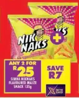 Shoprite Simba niknaks flavoured maize snack offer