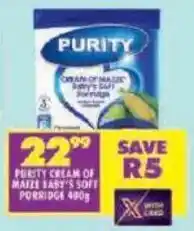 Shoprite Purity cream of maize baby's soft porridge offer