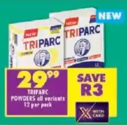 Shoprite Triparc powders all variants offer