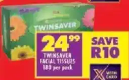 Shoprite Twinsaver facial tissues offer