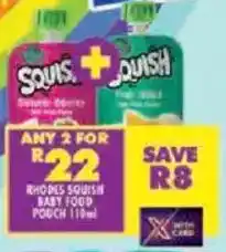 Shoprite Rhodes squish baby food pouch offer