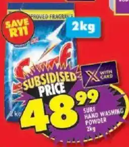 Shoprite Surf hand washing powder offer