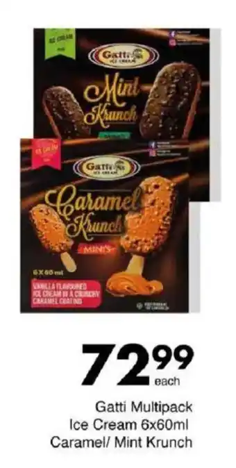 Save Gatti Multipack Ice Cream Caramel/ Mint Krunch offer