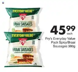 Save Fry's Everyday Value Pack Spicy/Braai Sausages offer