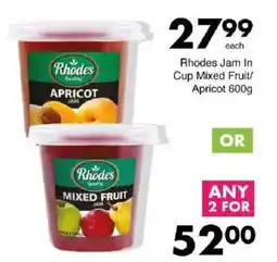 Save Rhodes Jam In Cup Mixed Fruit/ Apricot offer