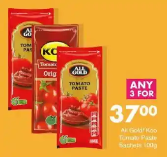 Save All Gold/ Koo Tomato Paste Sachets offer