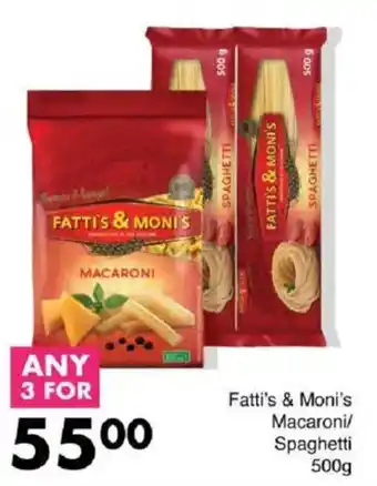 Save Fatti's & Moni's Macaroni/ Spaghetti offer