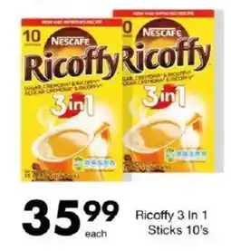 Save Nescafe Ricoffy 3 In 1 Sticks offer