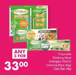Save Futurelife Drinking Meal Energize/ Granola Bars/ Oats Bar offer