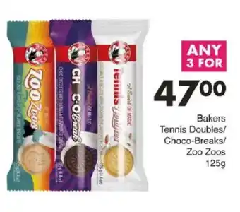 Save Bakers Tennis Doubles/ Choco-Breaks/ Zoo Zoos offer