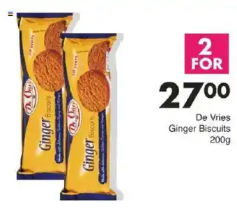 Save De Vries Ginger Biscuits offer