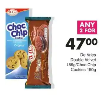 Save De Vries Double Velvet/ Choc Chip Cookies offer