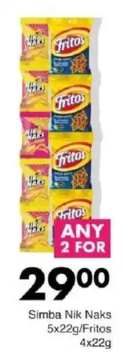 Save Simba Nik Naks/ Fritos offer