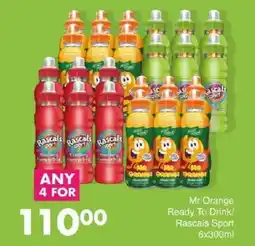 Save Mr Orange Ready To Drink/ Rascals Sport offer