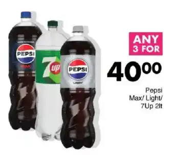 Save Pepsi Max/Light/ 7Up offer