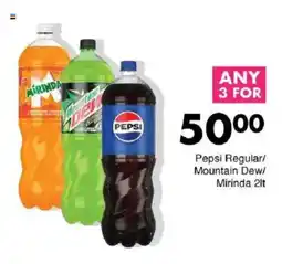 Save Pepsi Regular/ Mountain Dew/ Mirinda offer