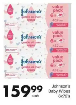 Save Johnson's Baby Wipes offer