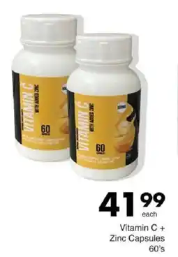 Save Vitamin C + Zinc Capsules offer