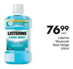 Save Listerine Moutwash Base Range offer