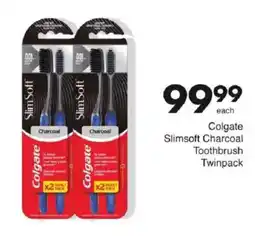 Save Colgate Slimsoft Charcoal Toothbrush Twinpack offer
