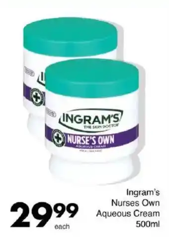 Save Ingram's Nurses Own Aqueous Cream offer