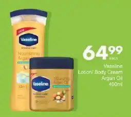 Save Vaseline Lotion/Body Cream Argan Oil offer