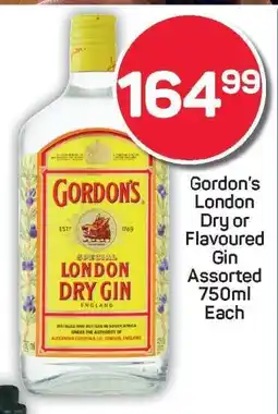 Pick n Pay Gordon's London Dry or Flavoured Gin offer