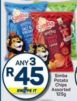 Pick n Pay Simba Potato Chips Assorted 125g offer