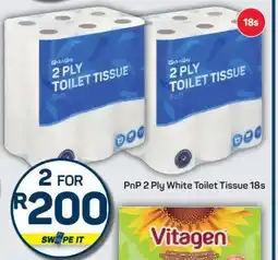 Pick n Pay PnP 2 Ply White Toilet Tissue 18s offer