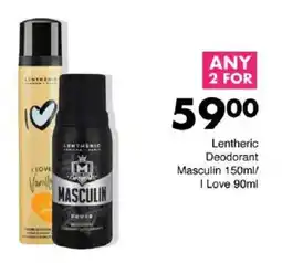 Save Lentheric Deodorant Masculin/ I Love offer