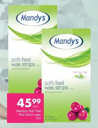 Save Mandy's Soft Feel Wax Strips Legs offer