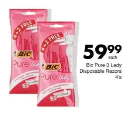Save Bic Pure 3 Lady Disposable Razors offer
