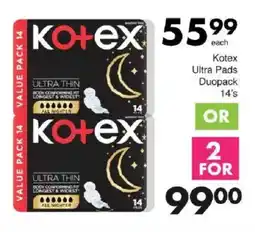 Save Kotex Ultra Pads Duopack offer