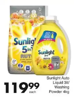 Save Sunlight Auto Liquid/ Washing Powder offer