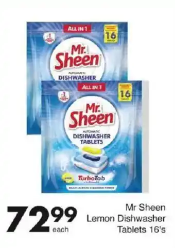 Save Mr Sheen Lemon Dishwasher Tablets offer
