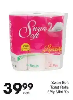 Save Swan Soft Toilet Rolls 2Ply Mini offer