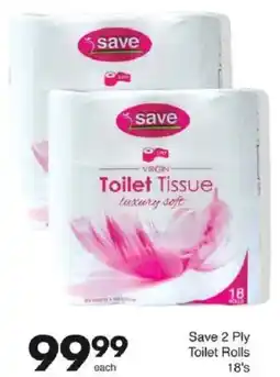Save Save 2 Ply Toilet Rolls offer