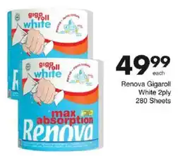Save Renova Gigaroll White 2ply 280 Sheets offer