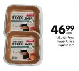 Save UBL Air Fryer Paper Liners Square offer