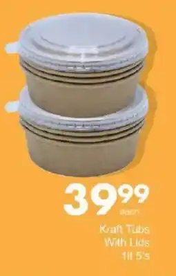Save Kraft Tubs With Lids offer
