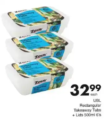 Save UBL Rectangular Takeaway Tubs + Lids offer