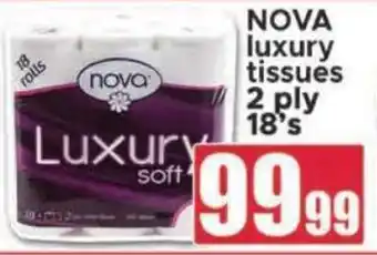 Supa Store NOVA luxury tissues 2 ply offer