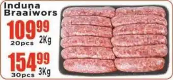 Supa Store Induna Braaiwors offer