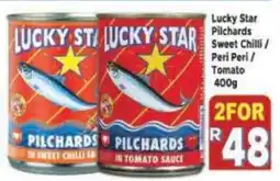 Supa Store Lucky Star Pilchards Sweet Chilli/ Peri Peri/ Tomato offer
