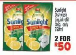 Supa Store Sunlight Dishwash Liquid refill Orig. only offer