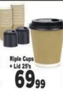 Supa Store Riple Cups Spoons + Lid offer