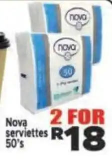 Supa Store Nova serviettes offer